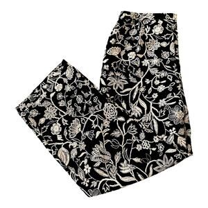 Sara Campbell Designer Wide Leg Black and White Floral Dress Pants Size‎ 16